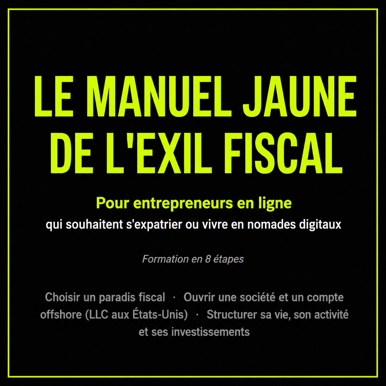 LE MANUEL JAUNE DE L'EXIL FISCAL
