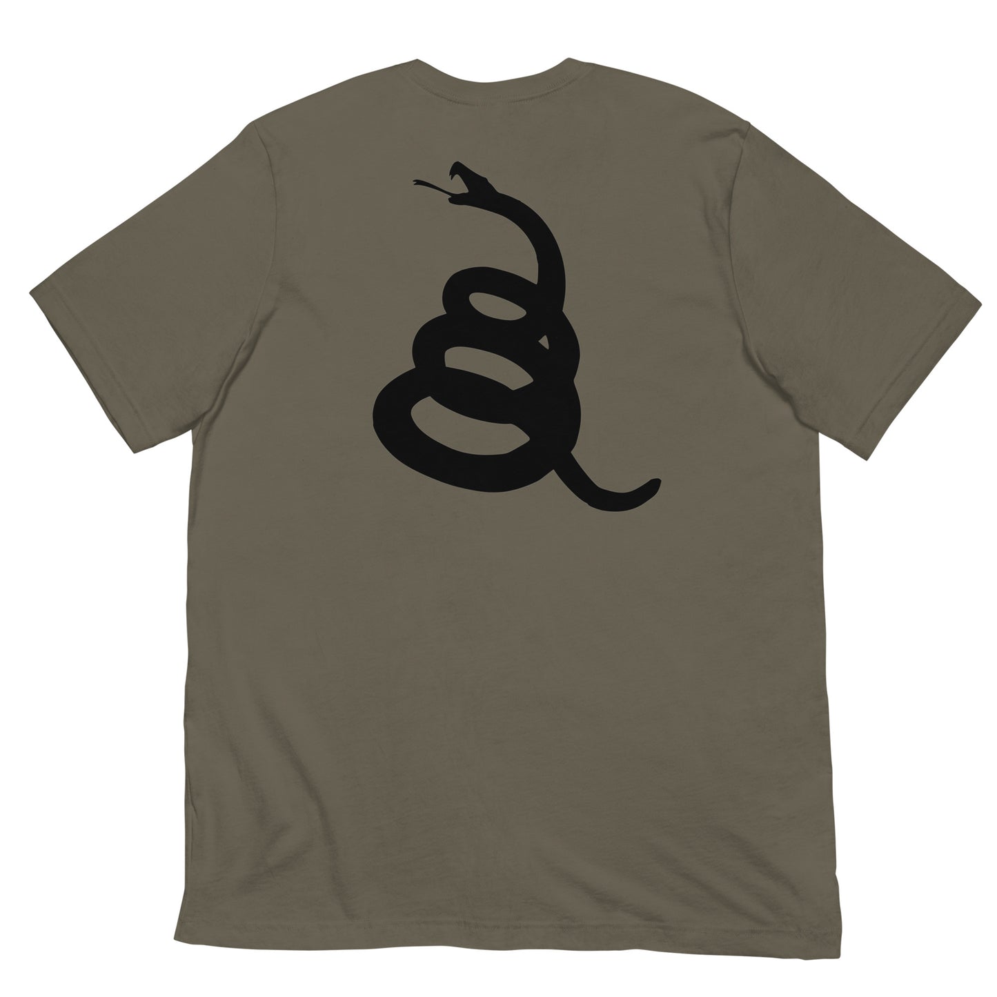 T-shirt imprimé arrière Gadsden flag et avant DTOM (Don't Tread on Me)