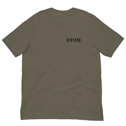 T-shirt imprimé arrière Gadsden flag et avant DTOM (Don't Tread on Me)