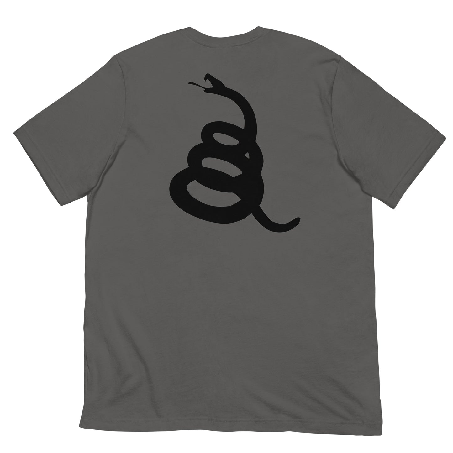 T-shirt imprimé arrière Gadsden flag et avant DTOM (Don't Tread on Me)