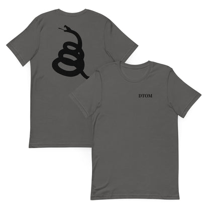 T-shirt imprimé arrière Gadsden flag et avant DTOM (Don't Tread on Me)