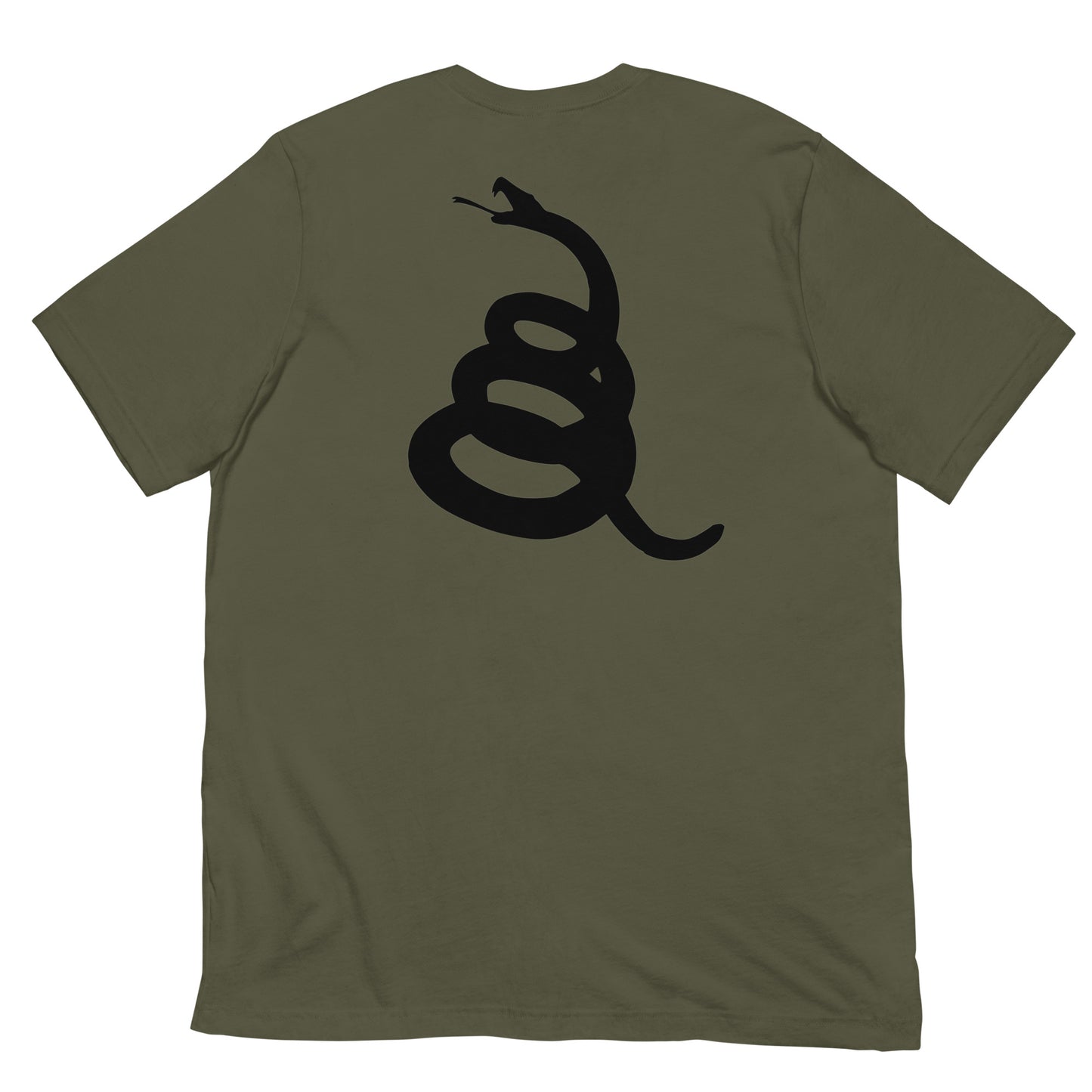 T-shirt imprimé arrière Gadsden flag et avant DTOM (Don't Tread on Me)