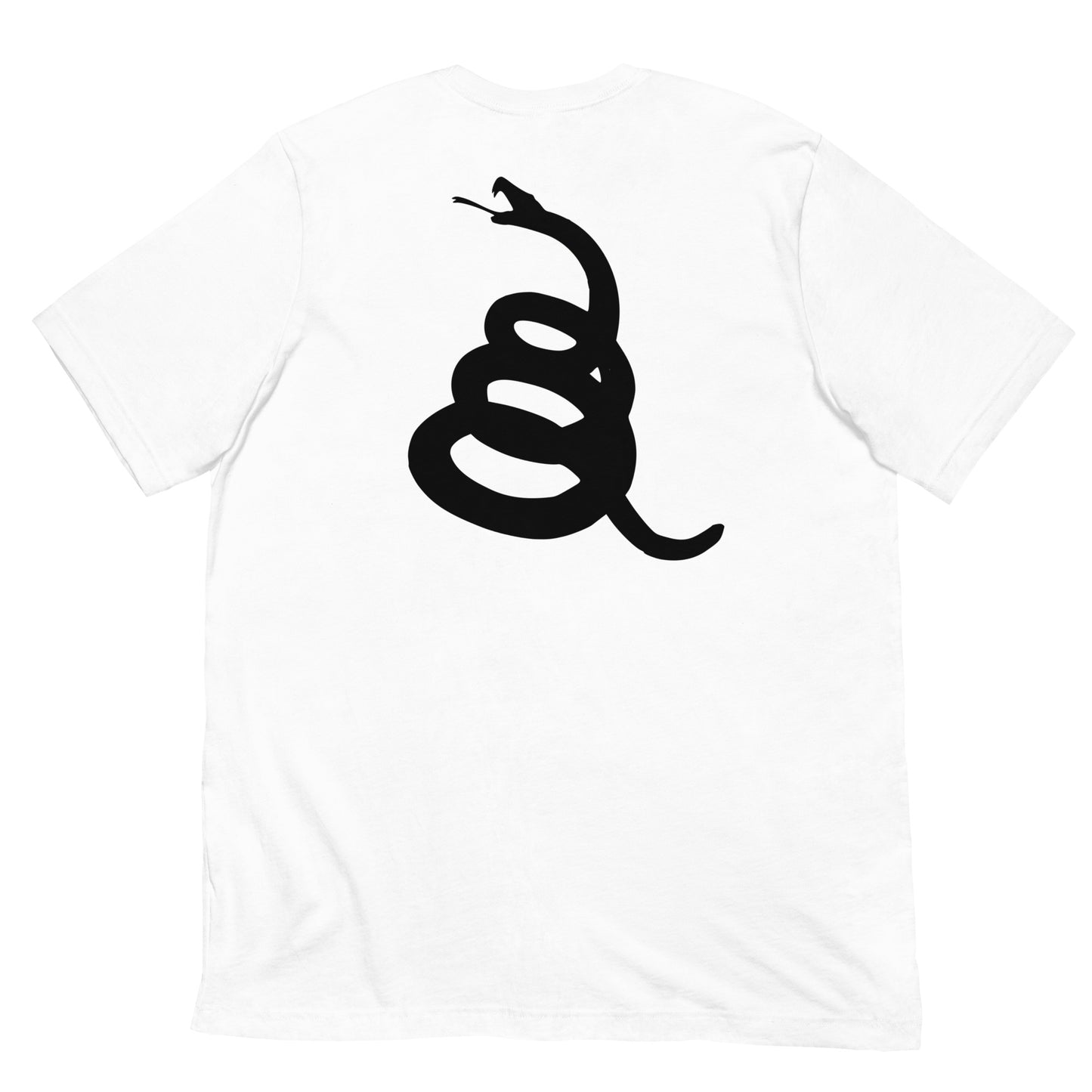 T-shirt imprimé arrière Gadsden flag et avant DTOM (Don't Tread on Me)