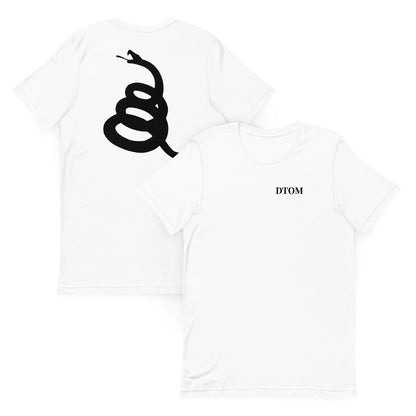 T-shirt imprimé arrière Gadsden flag et avant DTOM (Don't Tread on Me)